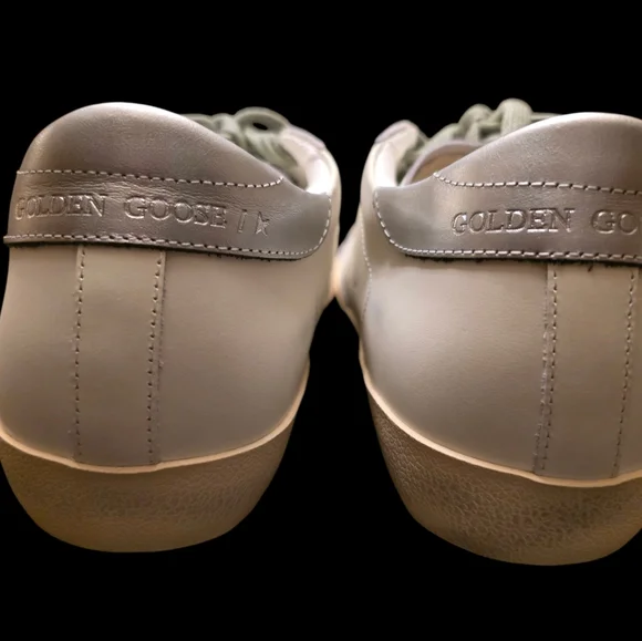 Golden Goose White and Gold Sneakers Size 38 - Picture 5 of 9